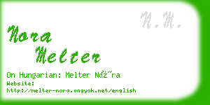 nora melter business card